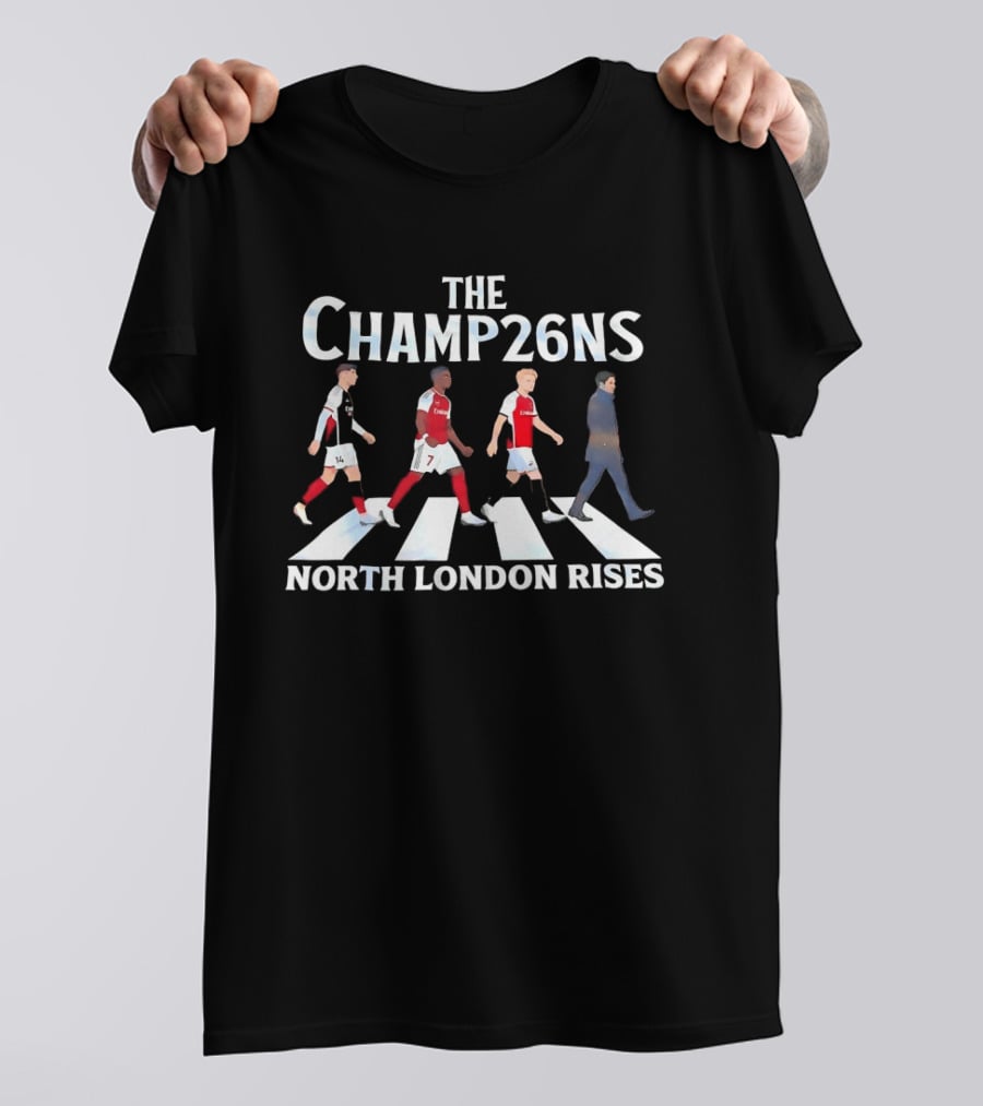 The Champ26ns North London Rises Abbey Road Arsenal T-Shirt