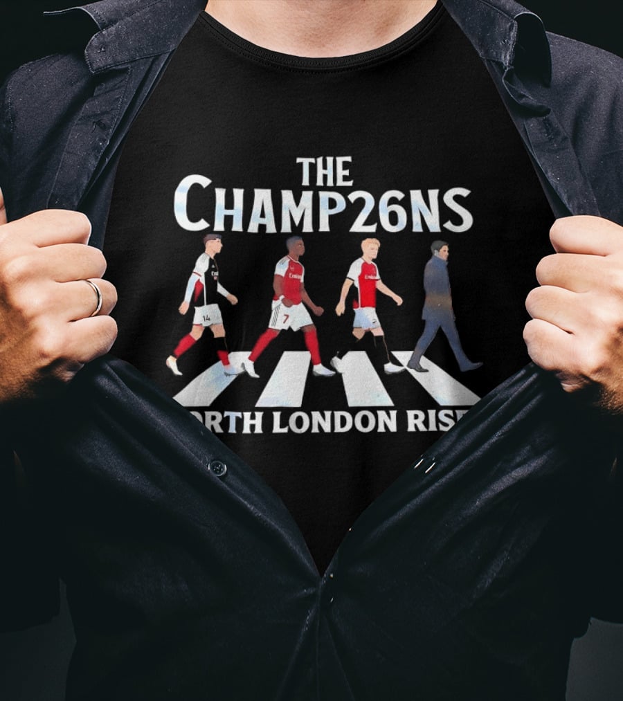 The Champ26ns North London Rises Abbey Road Arsenal T-Shirt