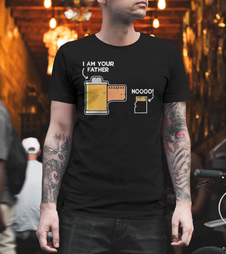 I Am Your Father Nooo Film Roll Memory Card Humor T-Shirt