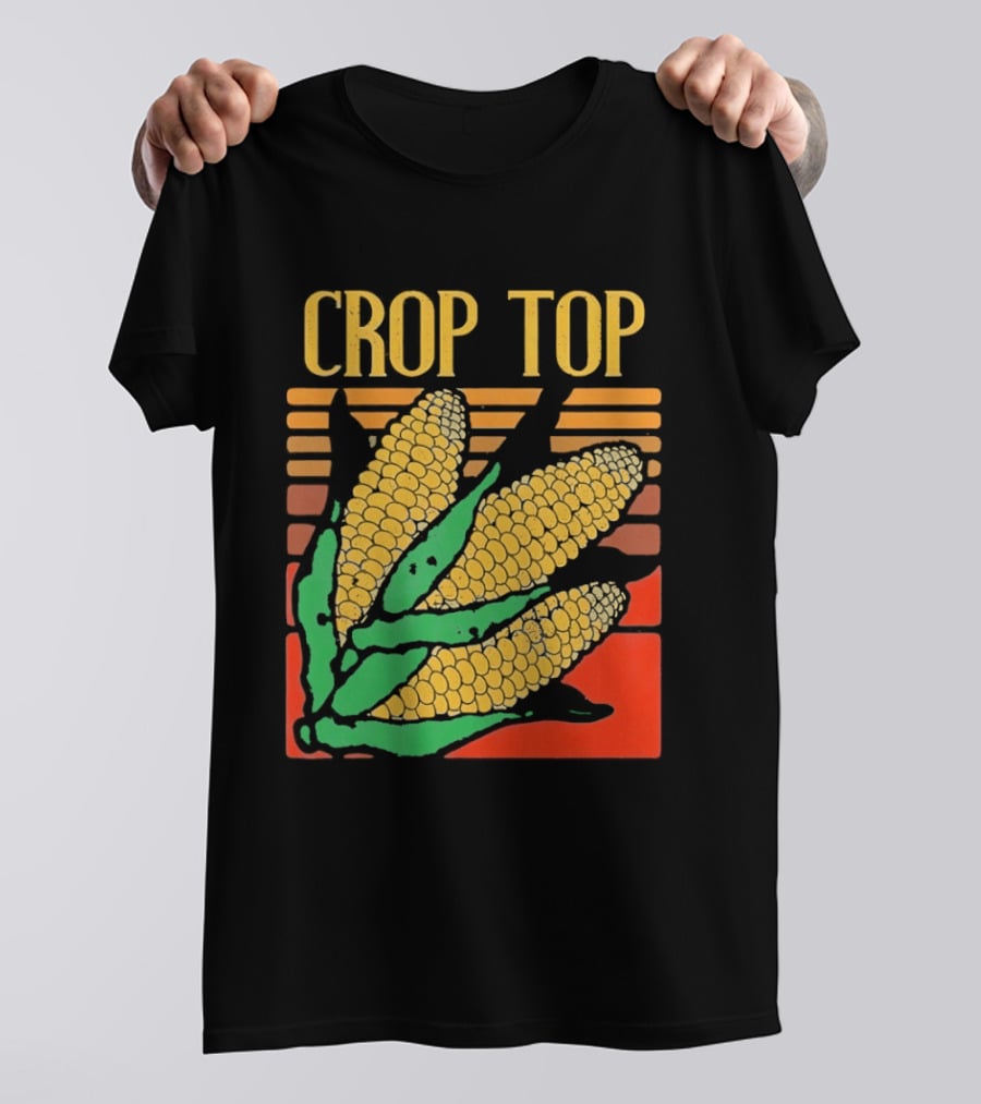 CROP TOP Corn Cobs Maize Sweetcorn Vegetable Agriculture Farm Harvest T-Shirt
