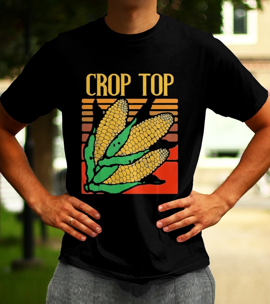 CROP TOP Corn Cobs Maize Sweetcorn Vegetable Agriculture Farm Harvest T-Shirt