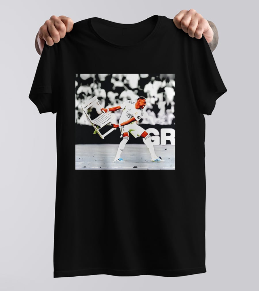 David Alaba Holding Chair On Soccer Field Image T-Shirt