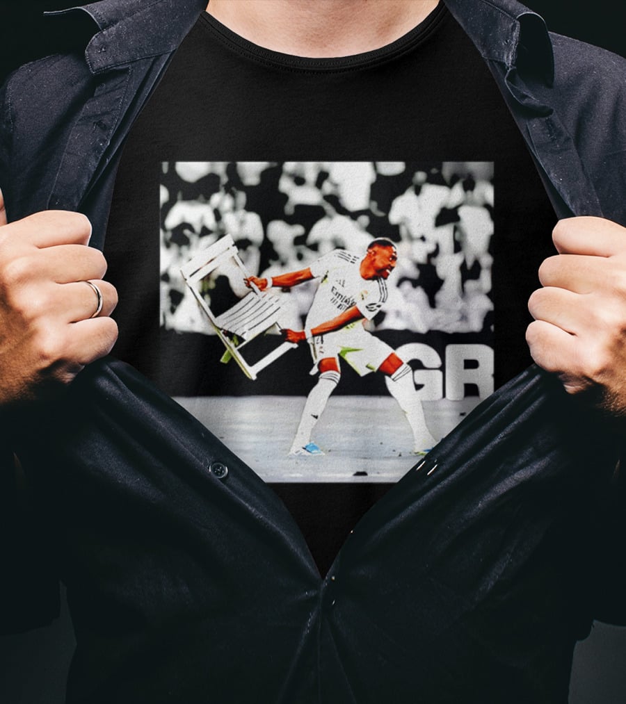 David Alaba Holding Chair On Soccer Field Image T-Shirt