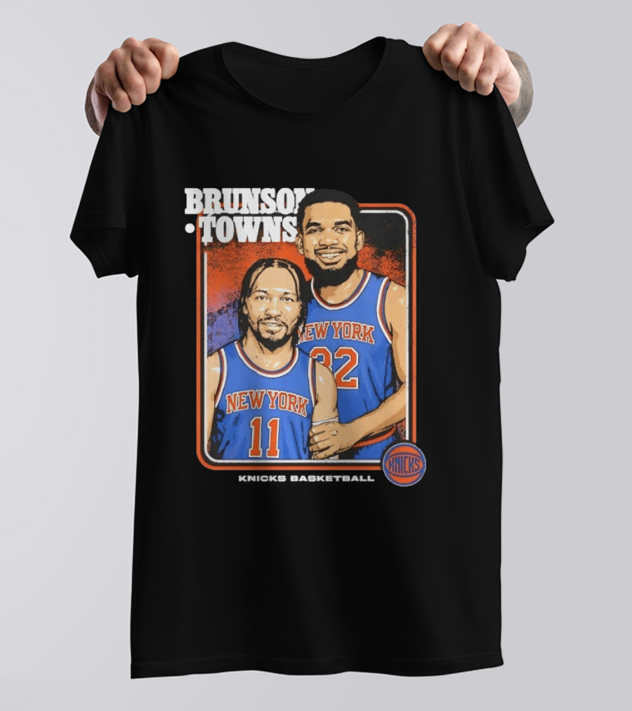 New York Knicks Brunson Towns Stepbrothers 32 11 T-Shirt