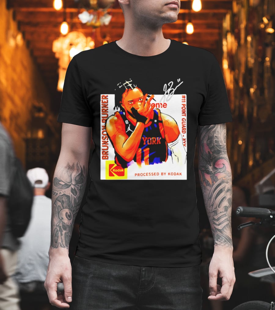 Jalen Brunson Burner New York Kodak #11 Point Guard NYY T-Shirt