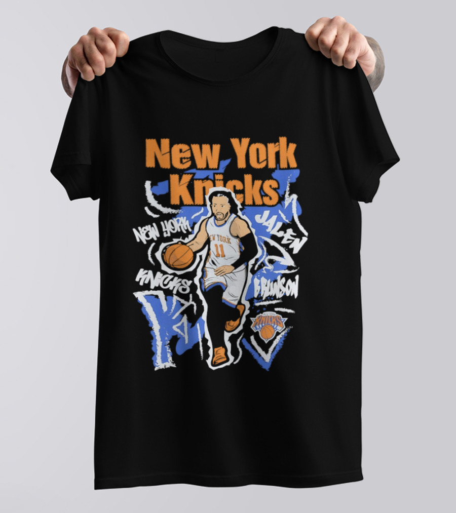 New York Knicks Jalen Brunson Dribbling Basketball 11 T-Shirt