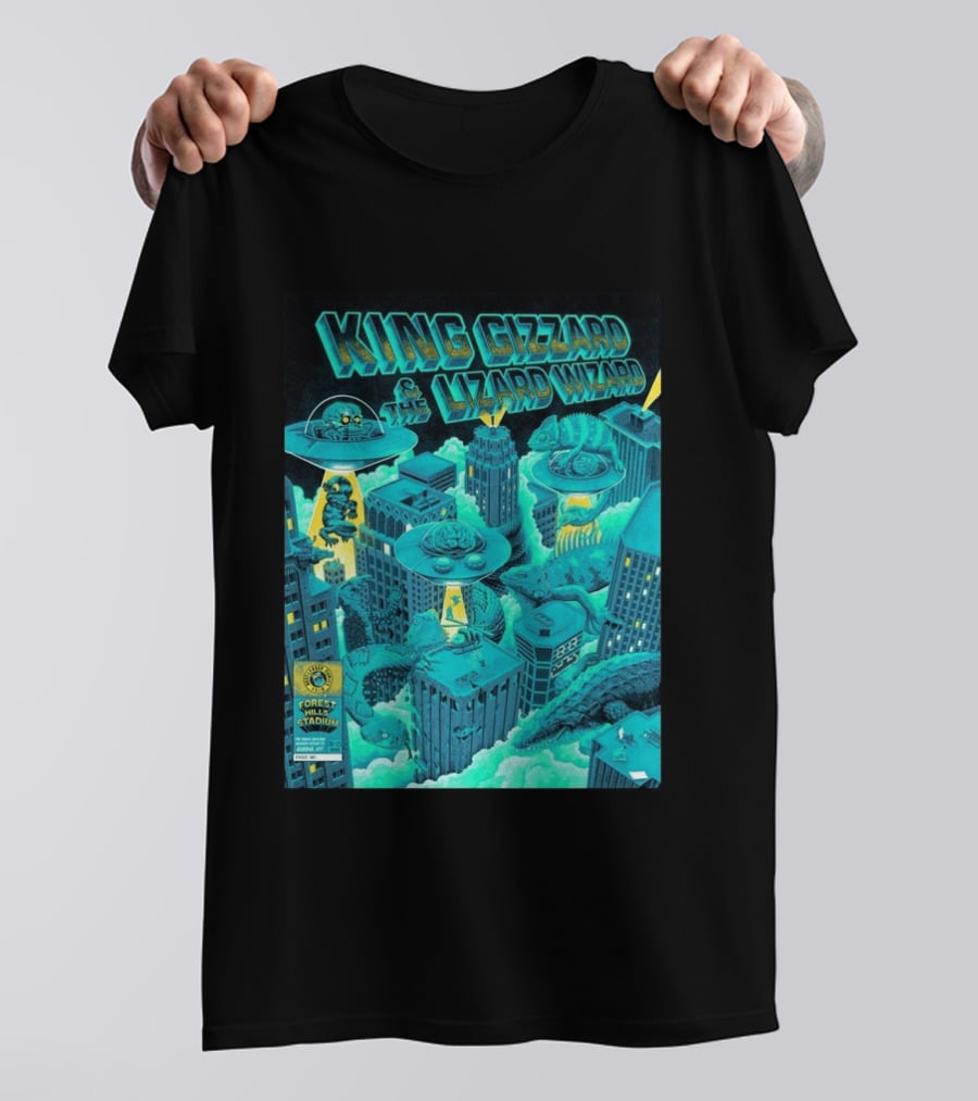 King Gizzard And The Lizard Wizard Forest Hills Stadium New York 2026 Event Reptilians Vs Alienoids August 20 21 T-Shirt