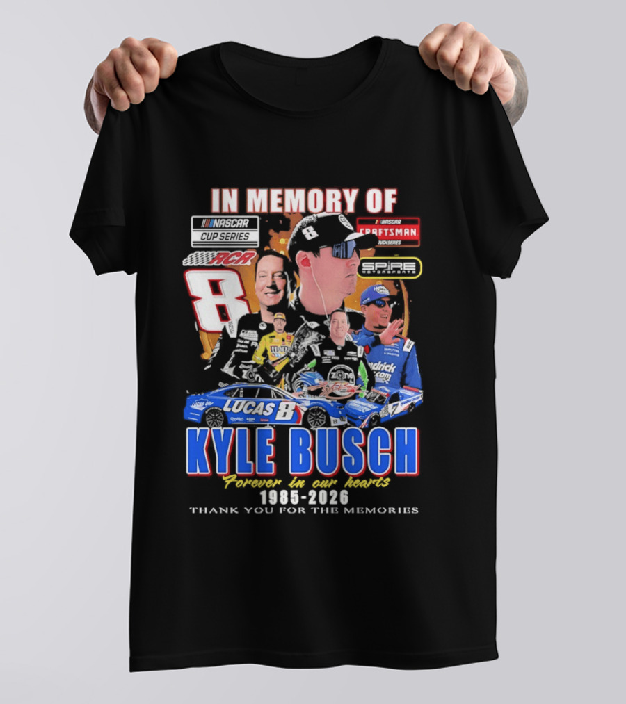 Kyle Busch Craftsman NASCAR Cup Truck Series RCR 8 In Memory 1985 2026 T-Shirt