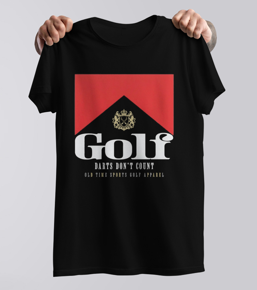 Golf Darts Don't Count Old Time Sports Apparel Crest T-Shirt