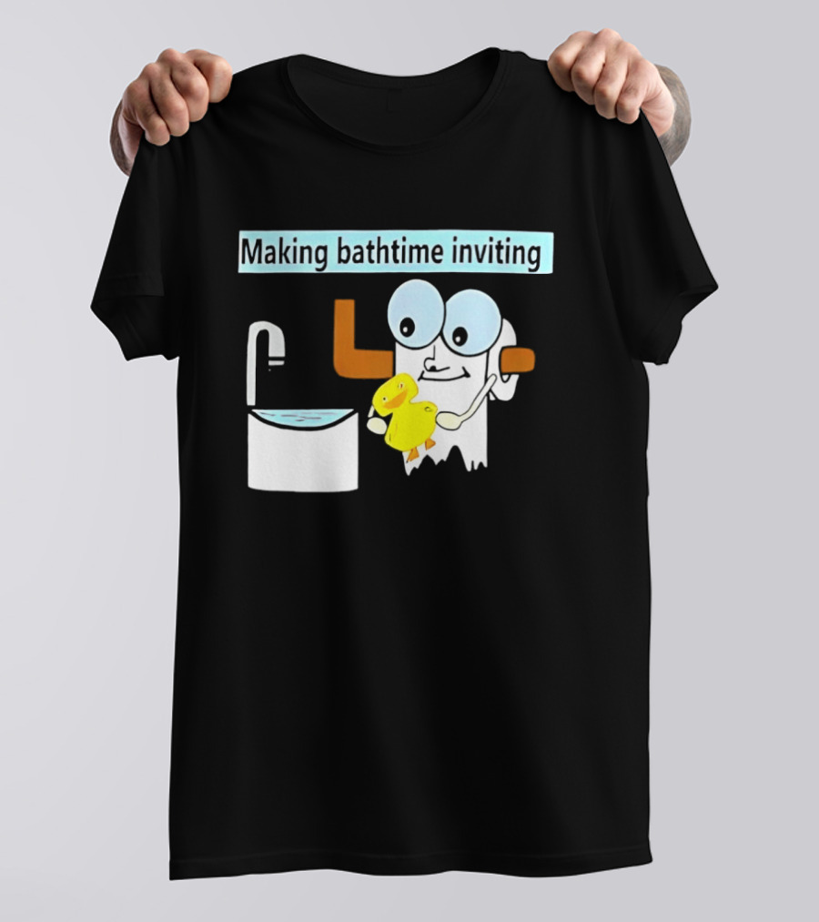 Making Bathtime Inviting No Face Spirited Away Rubber Duck Bathhouse T-Shirt