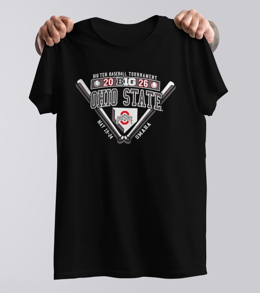 Ohio State Buckeyes Big Ten Baseball Tournament 2026 Participant Omaha May 18 24 T-Shirt