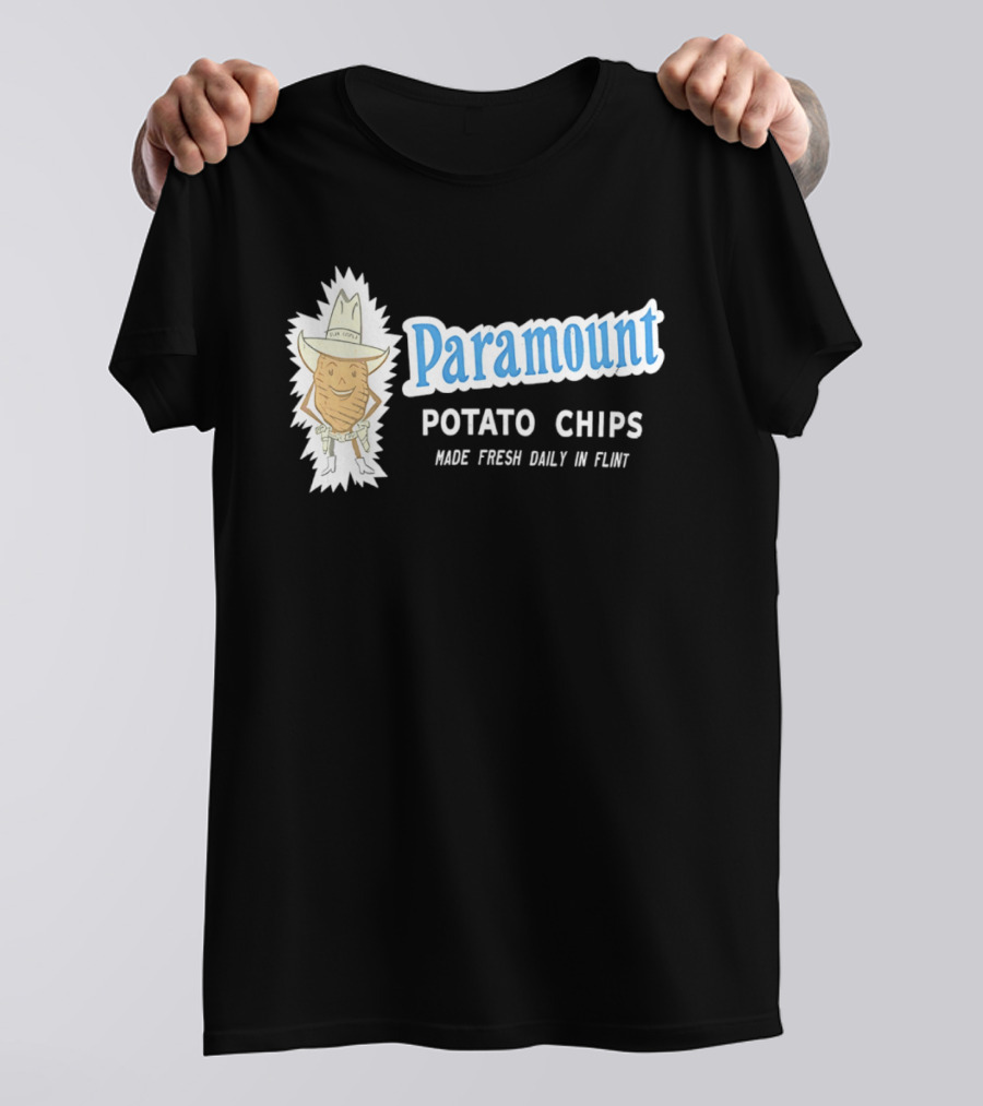 Paramount Potato Chips Made Fresh Daily In Flint Cowboy T-Shirt