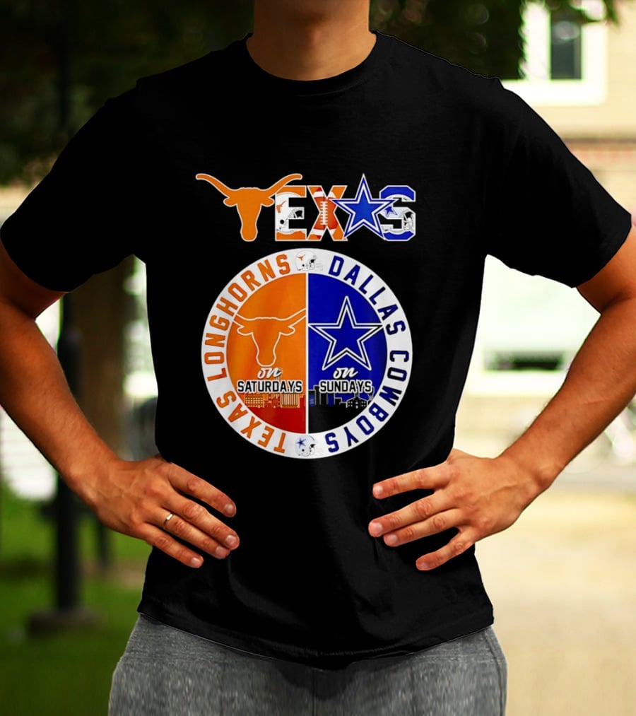 Texas Longhorns Dallas Cowboys Game Day Weekend Saturdays Sundays T-Shirt