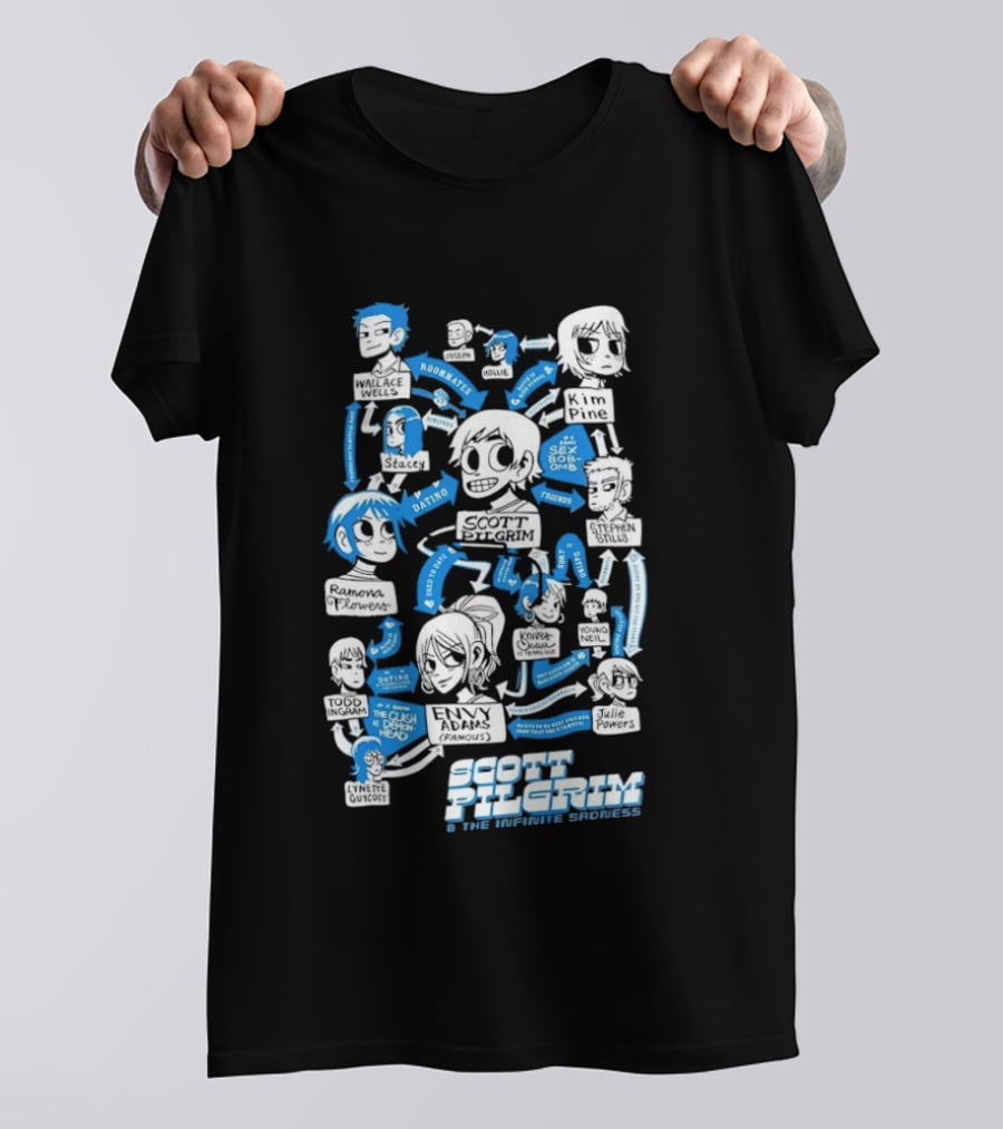Scott Pilgrim Roommates Dating Sex Bob Omb Clash Demon Head T-Shirt
