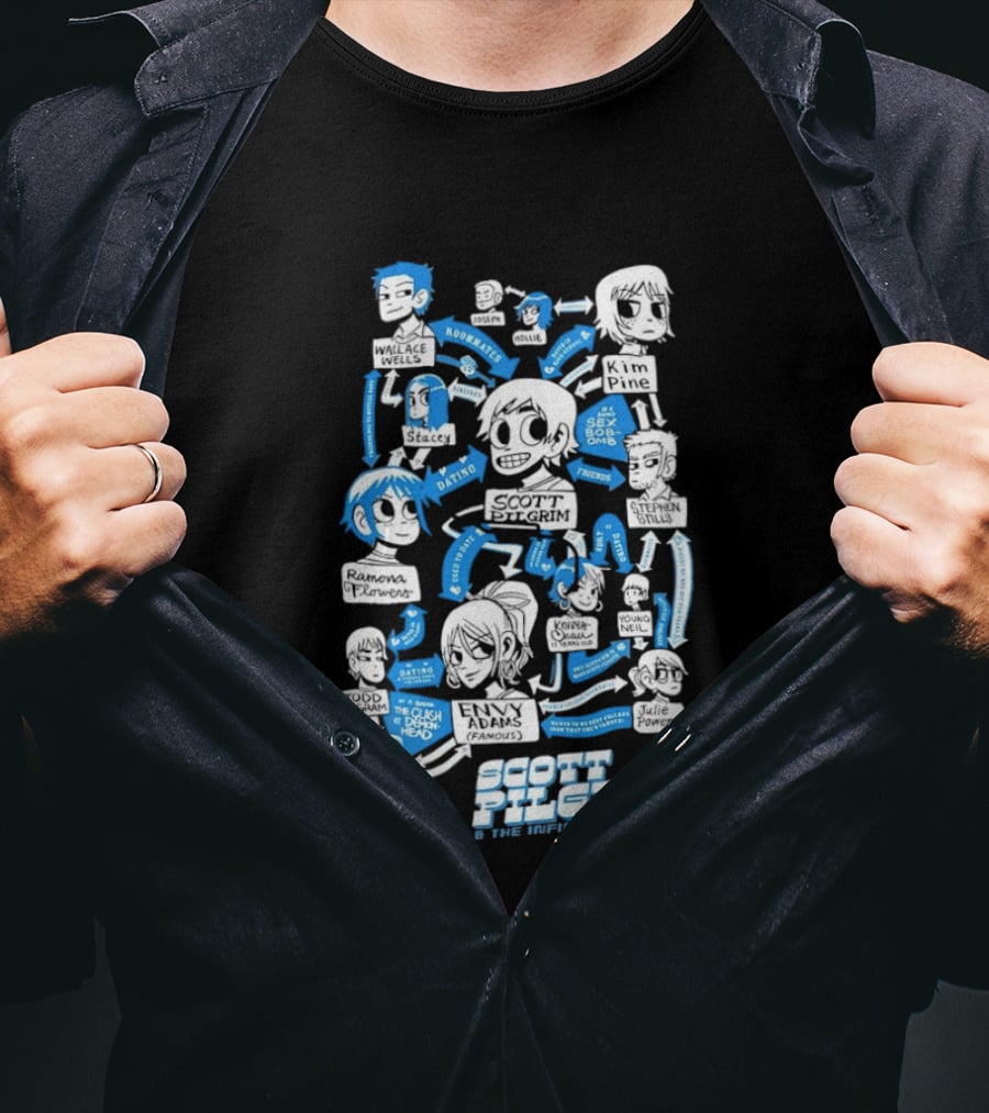 Scott Pilgrim Roommates Dating Sex Bob Omb Clash Demon Head T-Shirt