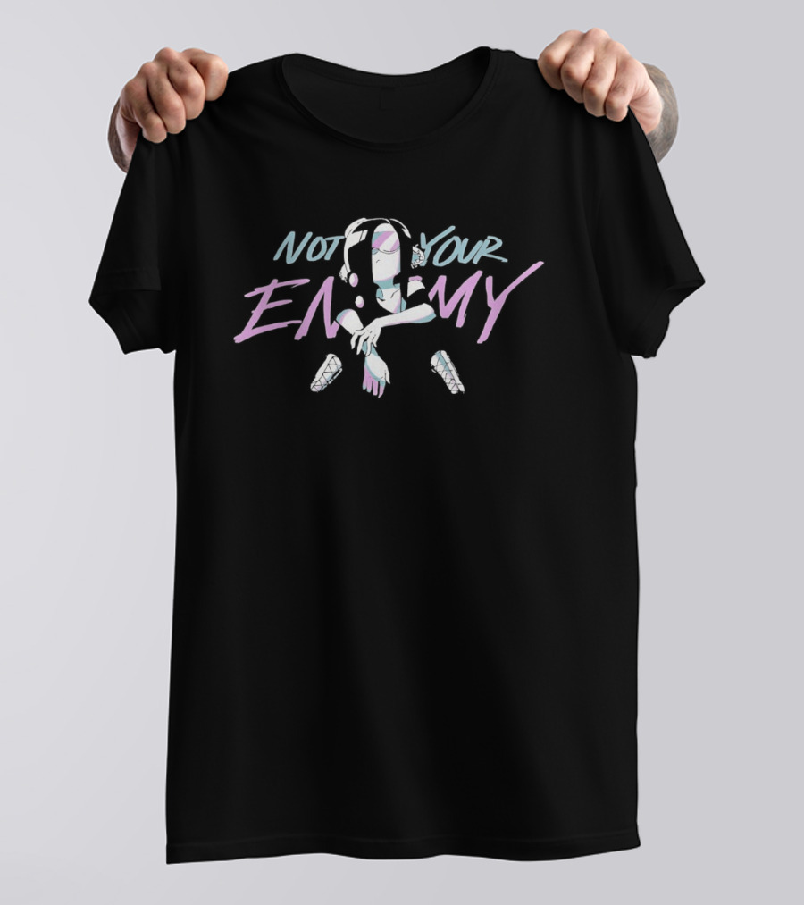 Transgender LGBTQ Pride Rights Social Justice Not Your Enemy Trans Flag T-Shirt