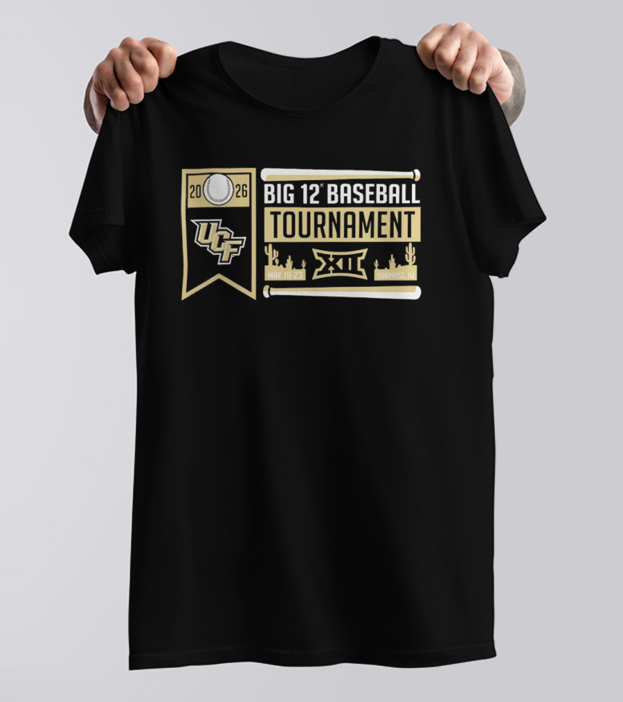UCF Knights Big 12 Baseball Tournament 2026 May 19 23 Surprise AZ T-Shirt
