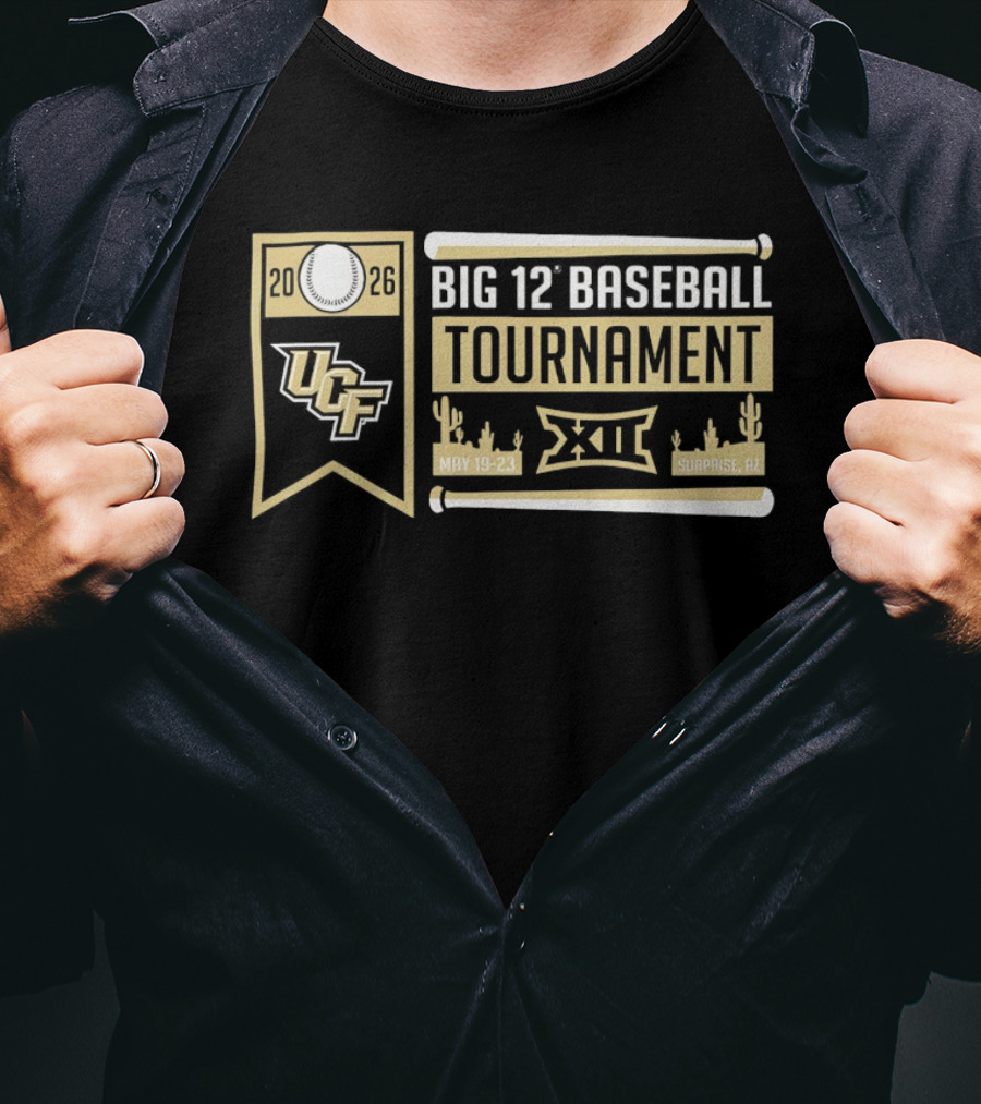UCF Knights Big 12 Baseball Tournament 2026 May 19 23 Surprise AZ T-Shirt