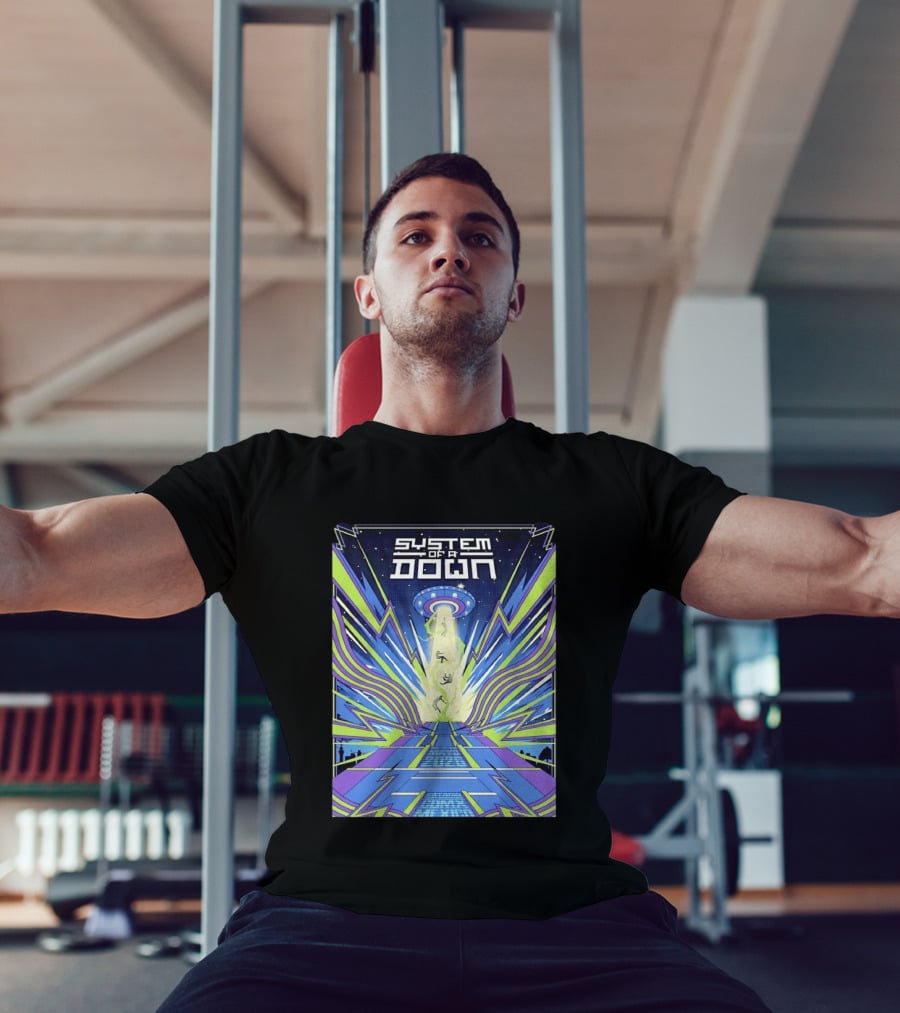 UFO Spaceship System Of A Down CDMX Mexico At Estadio GNP Seguros T-Shirt