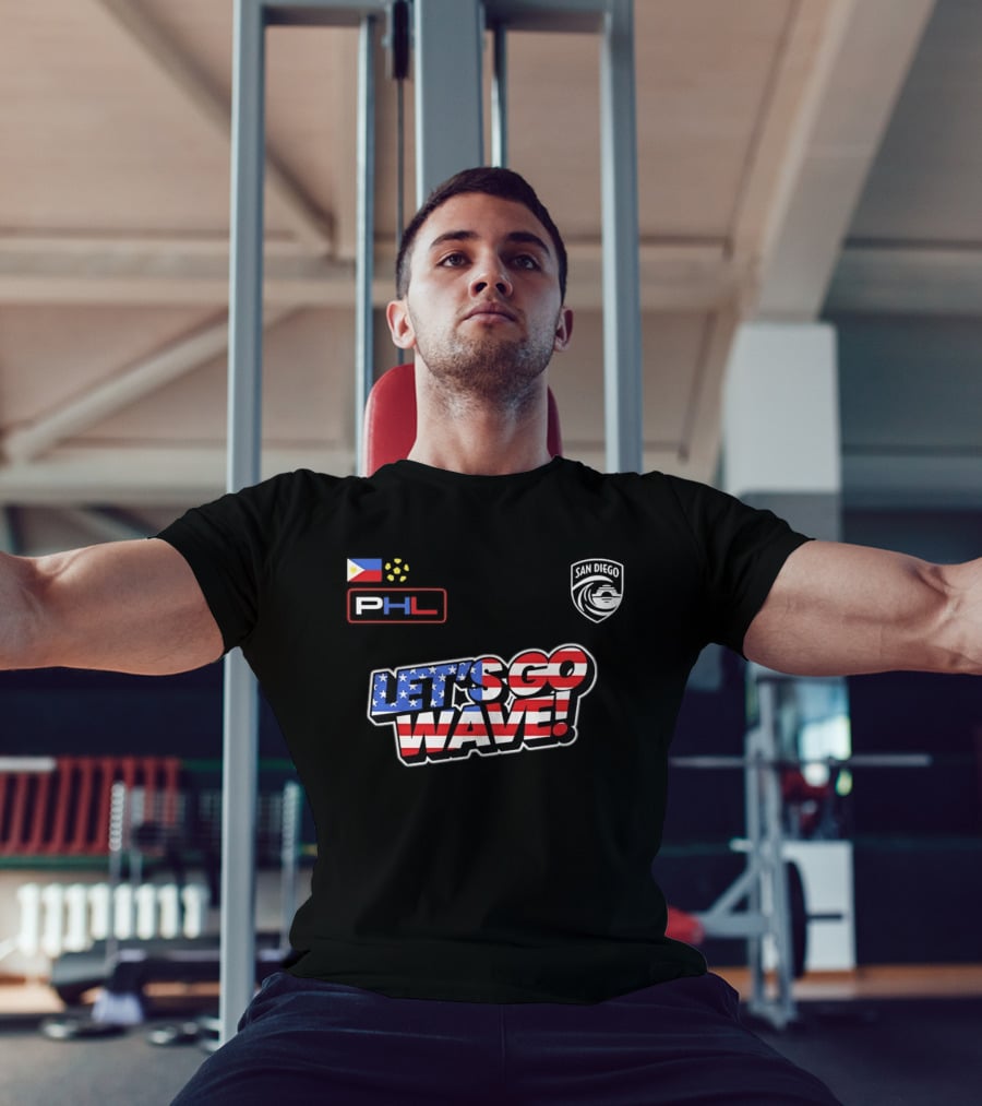 USA Let's Go Wave San Diego Wave FC PHL 2026 T-Shirt