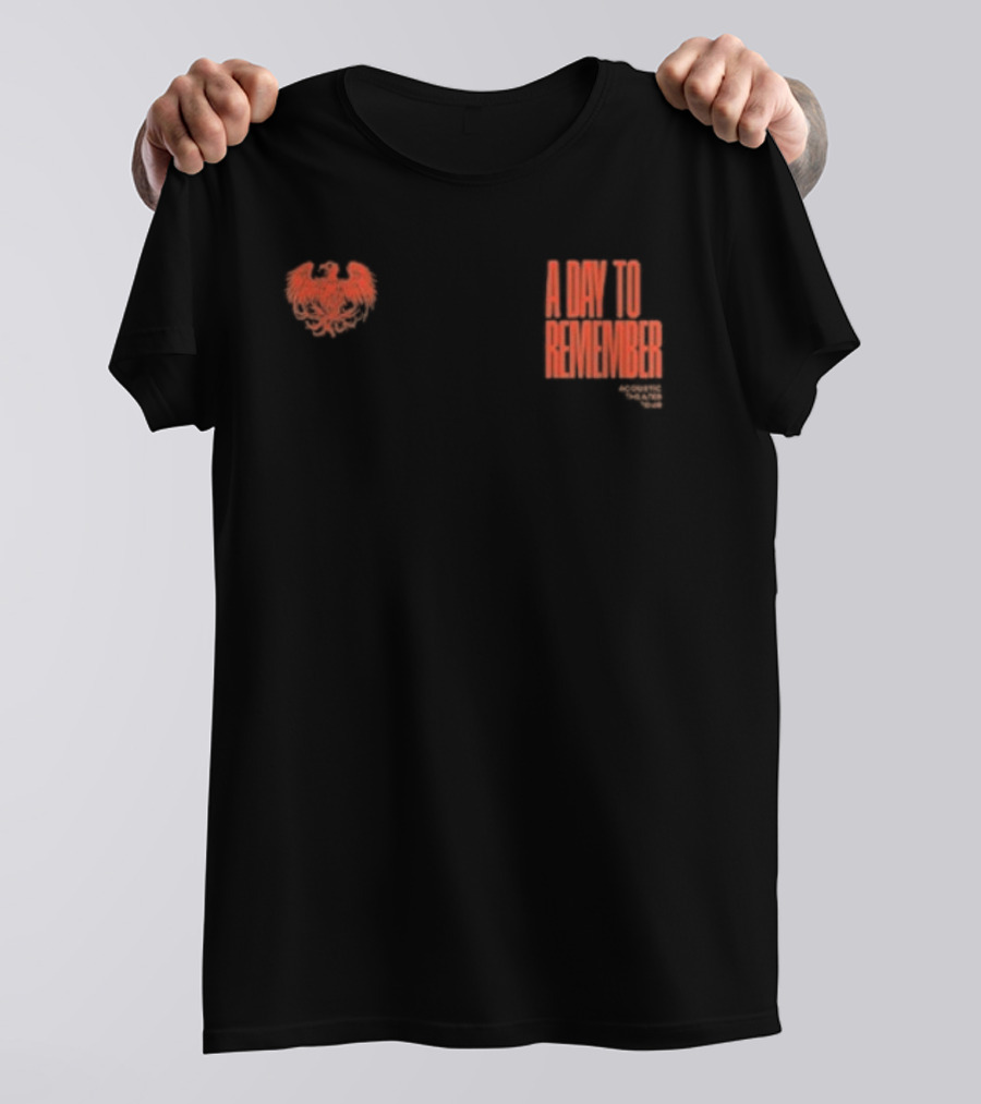 A Day To Remember Reassembled The Acoustic Theater Tour Orange Heart T-Shirt