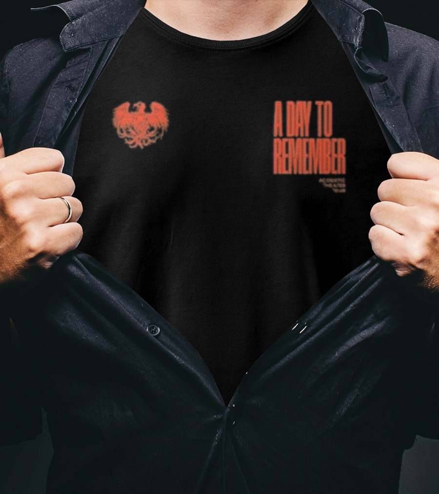 A Day To Remember Reassembled The Acoustic Theater Tour Orange Heart T-Shirt
