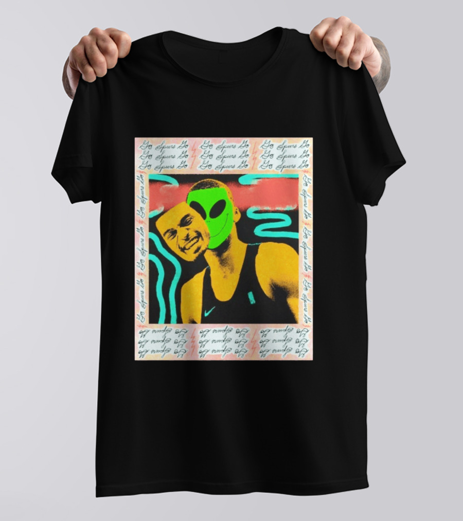 Go Spurs Go Alien Victor Wemby Mask San Antonio Spurs T-Shirt