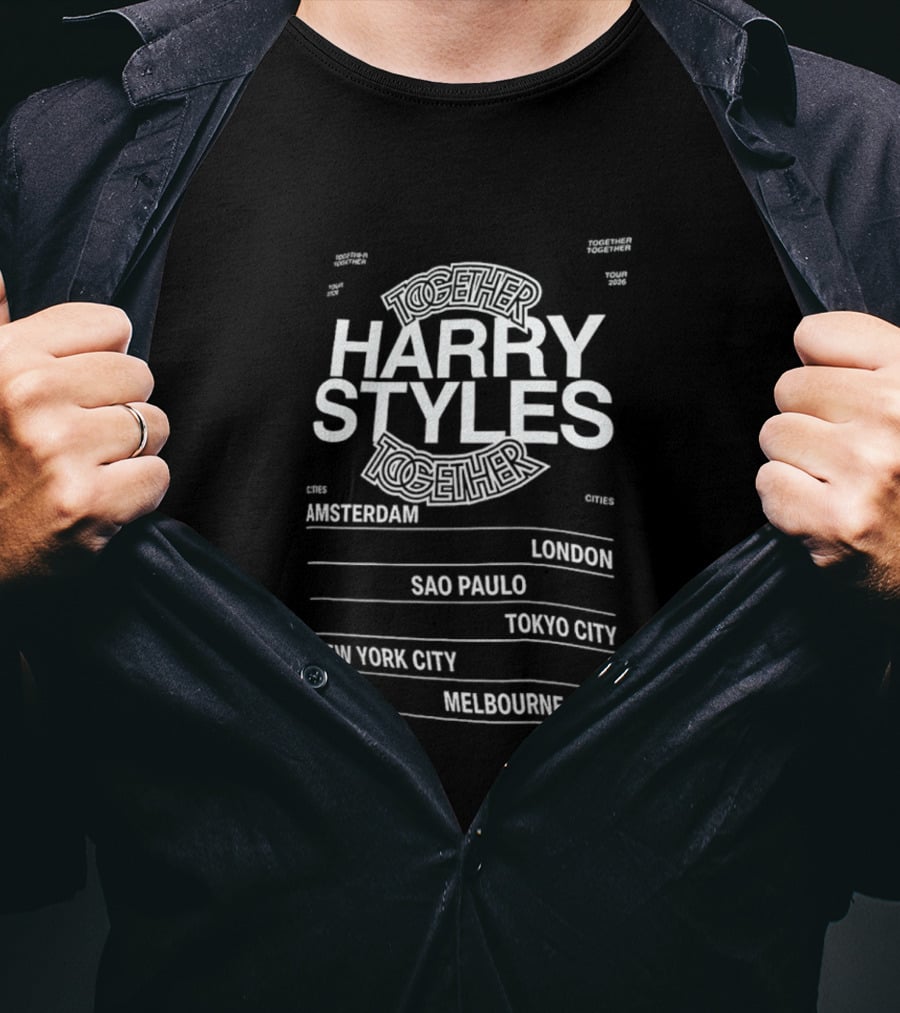 Harry Styles Together Tour 2026 Amsterdam London Sao Paulo Tokyo New York Melbourne Sydney T-Shirt