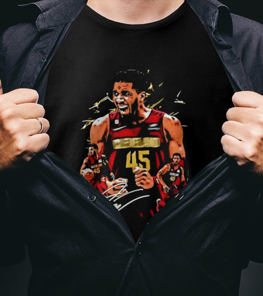 Donovan Mitchell Cleveland Cavaliers NBA Number 45 Player T-Shirt