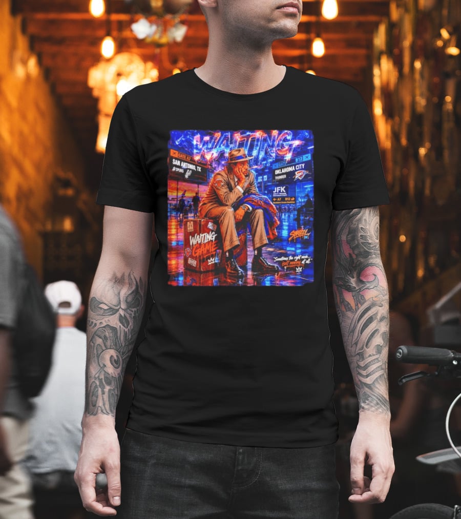 Waiting Game JFK Decisions San Antonio OKC Spurs Thunder T-Shirt