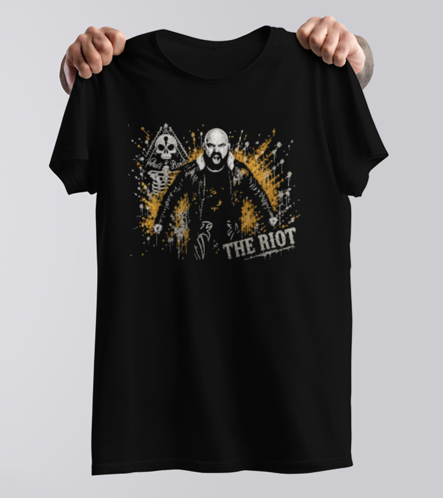 Jon Moxley All Elite Wrestling Skull Bones The Riot T-Shirt