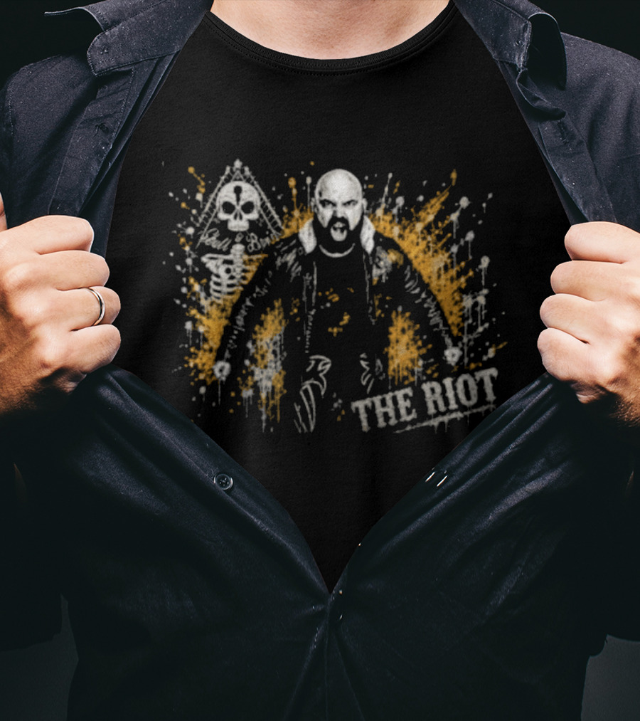Jon Moxley All Elite Wrestling Skull Bones The Riot T-Shirt