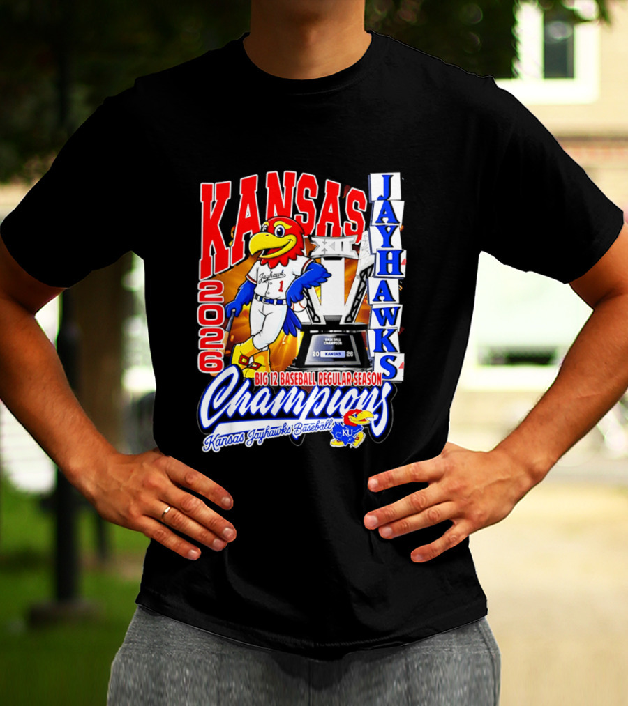 Kansas Jayhawks 2026 Big 12 Baseball Regular Season Champions T-Shirt