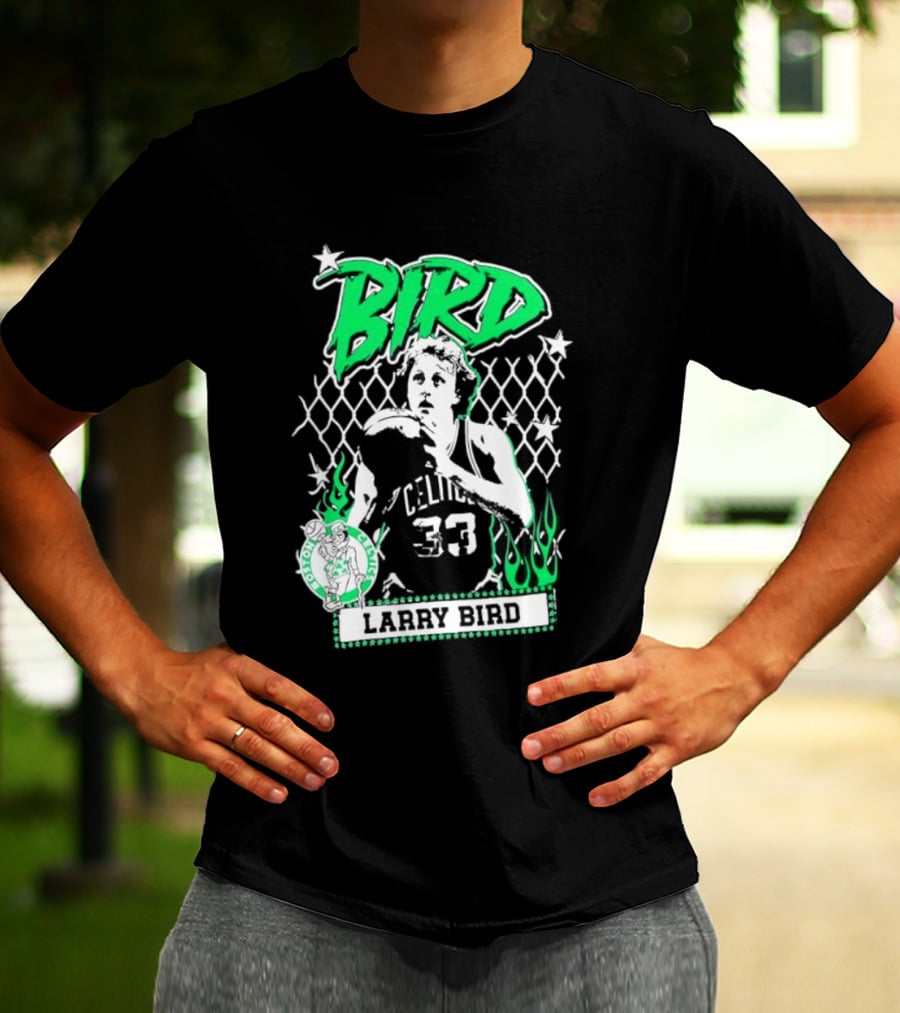 Boston Celtics Larry Bird NBA Player Number 33 T-Shirt