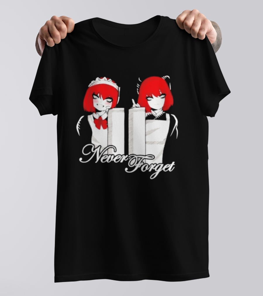 Maid Anime 9 11 Twin Towers Never Forget T-Shirt