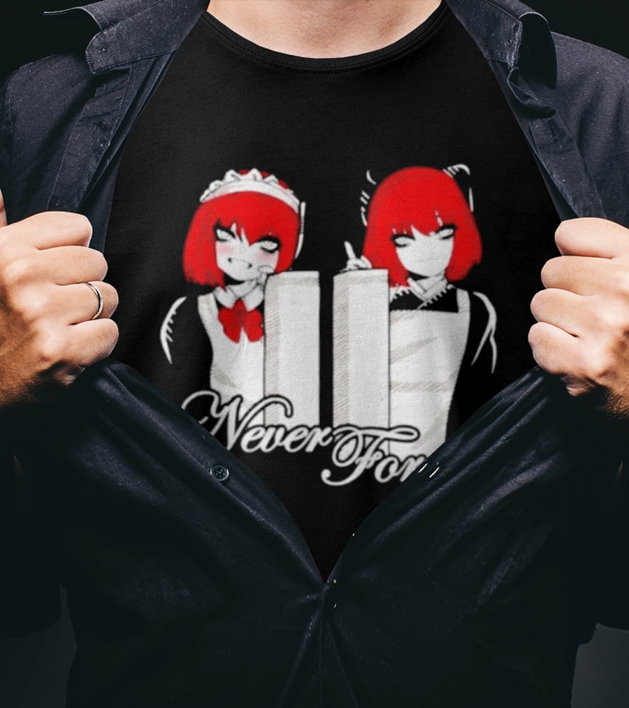 Maid Anime 9 11 Twin Towers Never Forget T-Shirt