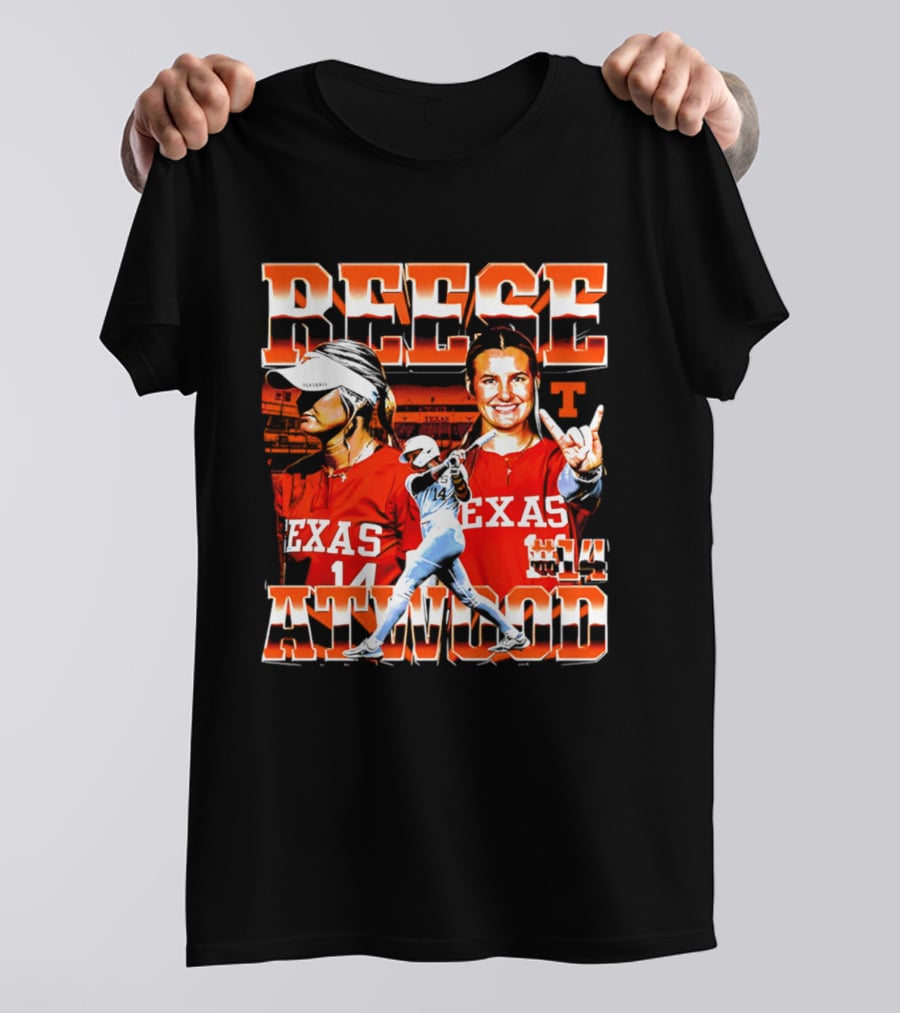 Texas Longhorns Softball Reese Atwood Player 14 Collage T-Shirt