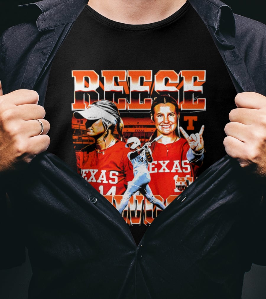 Texas Longhorns Softball Reese Atwood Player 14 Collage T-Shirt