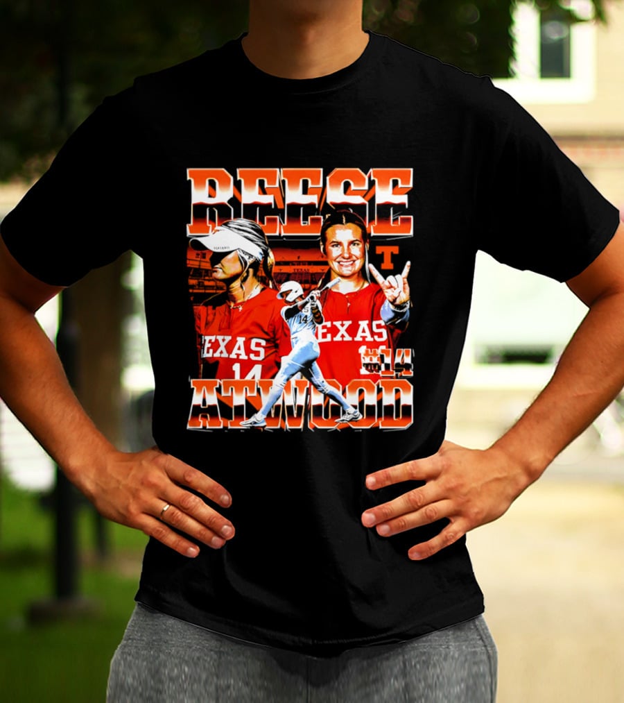 Texas Longhorns Softball Reese Atwood Player 14 Collage T-Shirt