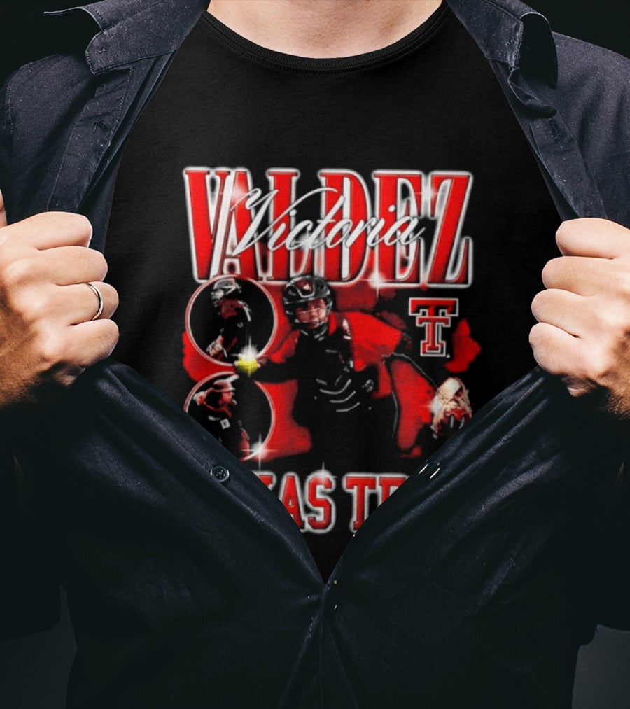 Valdez Number 8 Texas Tech 90s Bootleg T-Shirt