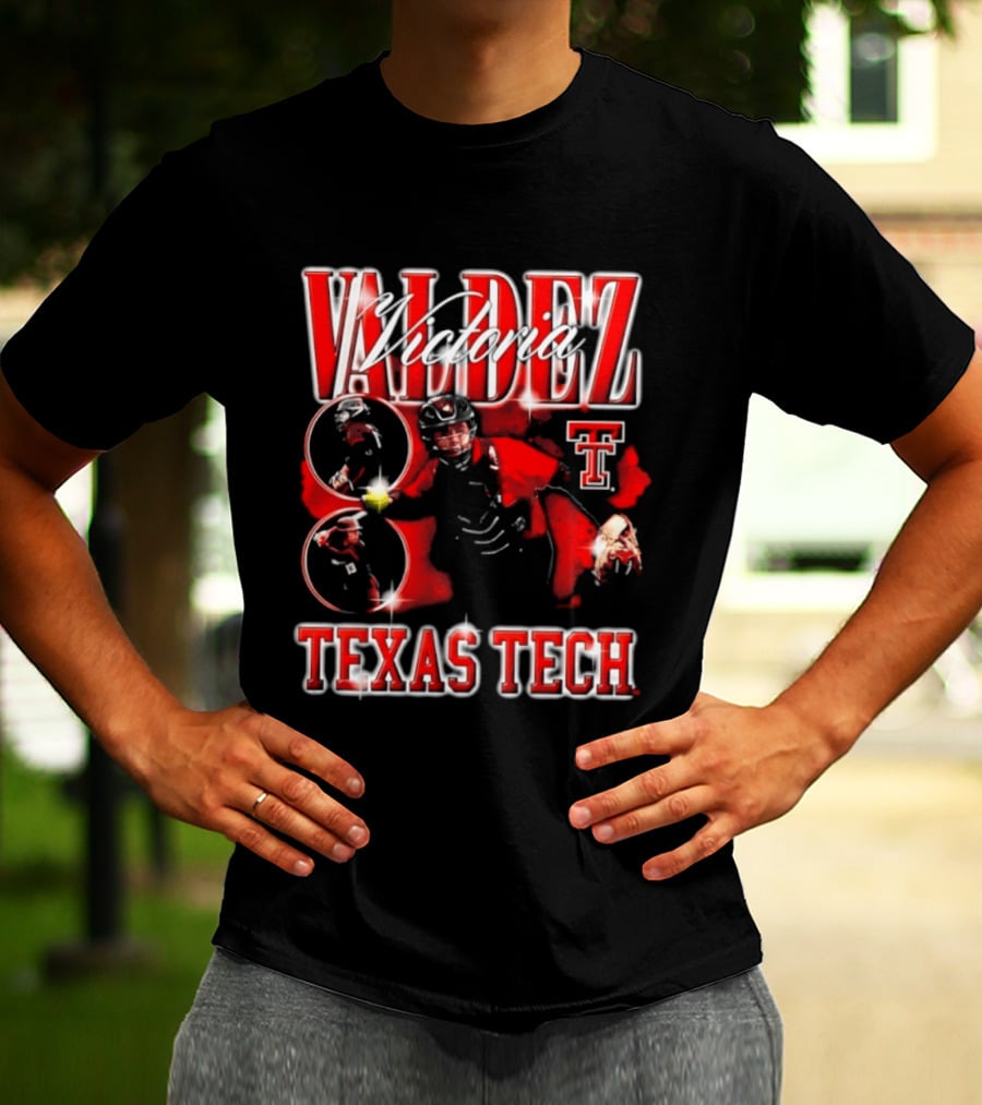 Valdez Number 8 Texas Tech 90s Bootleg T-Shirt