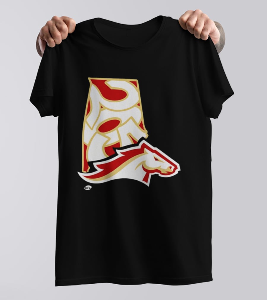Arkansas Razorbacks Map Logo With Horsehead T-Shirt
