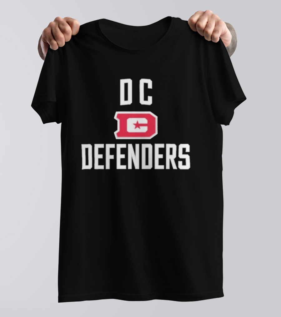 DC Defenders UFL Block Letter Red Star T-Shirt