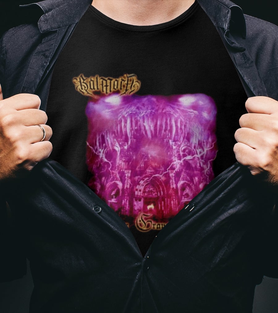 Balmorth These Graven Halls Gothic Purple Cathedral Fantasy T-Shirt