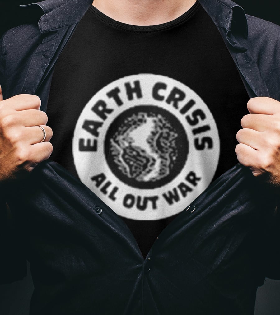 Earth Crisis 1992 All Out War Environmental Action T-Shirt