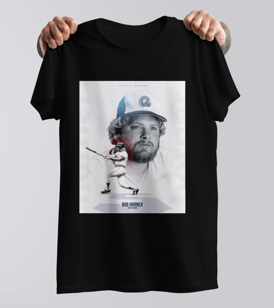 Atlanta Braves Bob Horner 1957 2026 Vintage Baseball T-Shirt