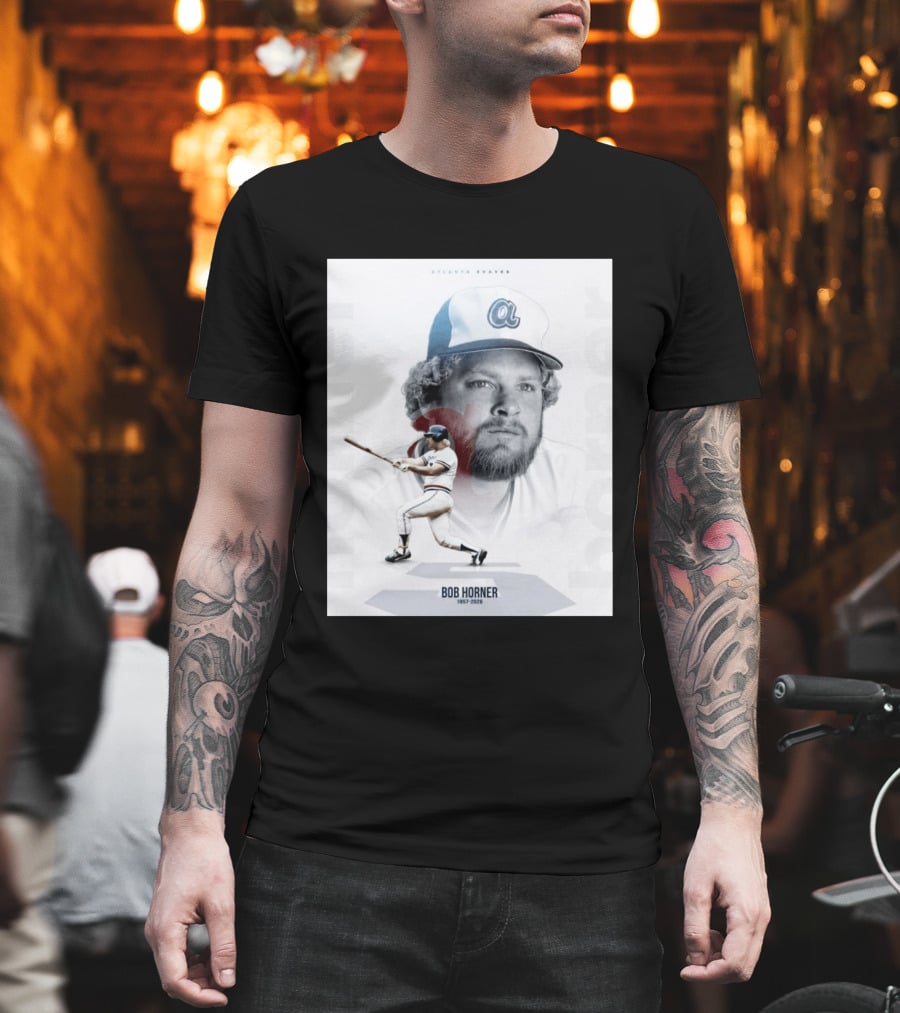Atlanta Braves Bob Horner 1957 2026 Vintage Baseball T-Shirt