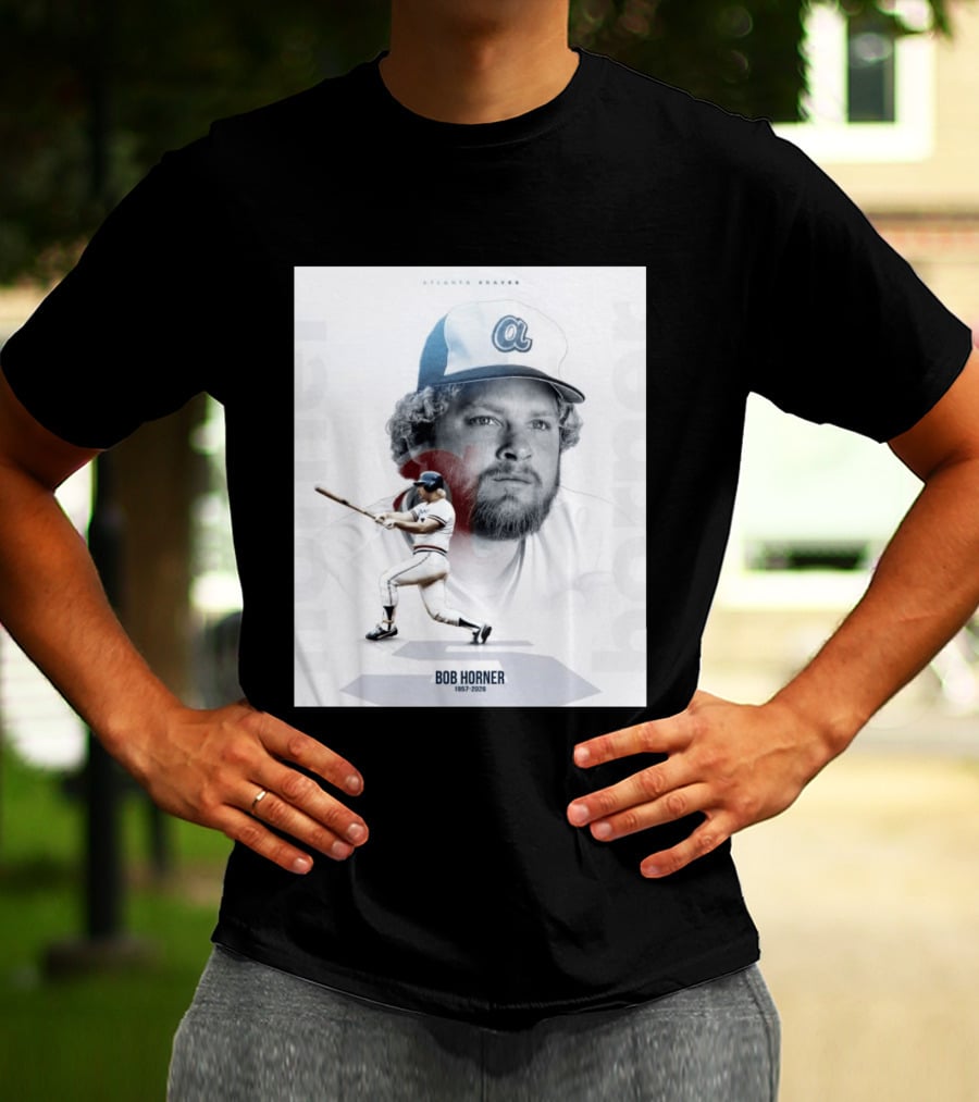 Atlanta Braves Bob Horner 1957 2026 Vintage Baseball T-Shirt