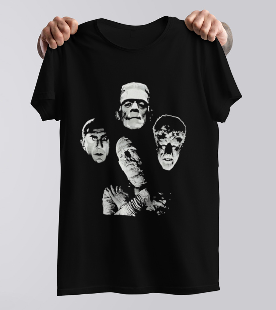 Frankenstein Dracula Mummy Wolf Man Classic Universal Monsters T-Shirt