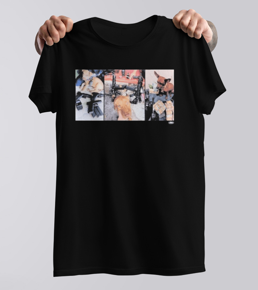 Crtzrtw Narco Pets Dogs Guns Money T-Shirt
